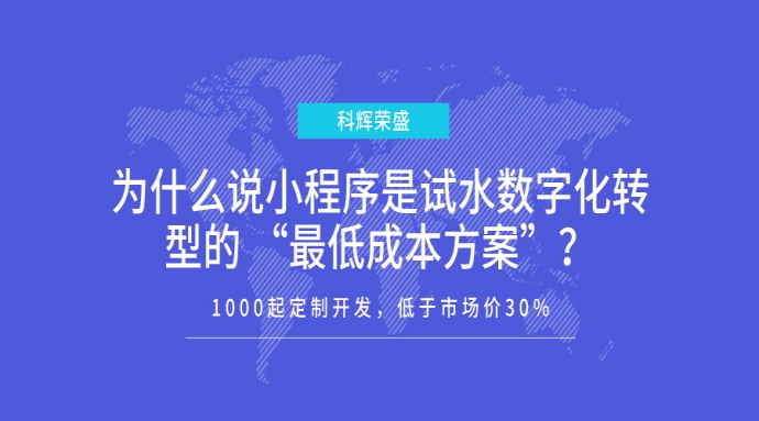 为什么说小程序是试水数字化转型的 “最低成本方案”？